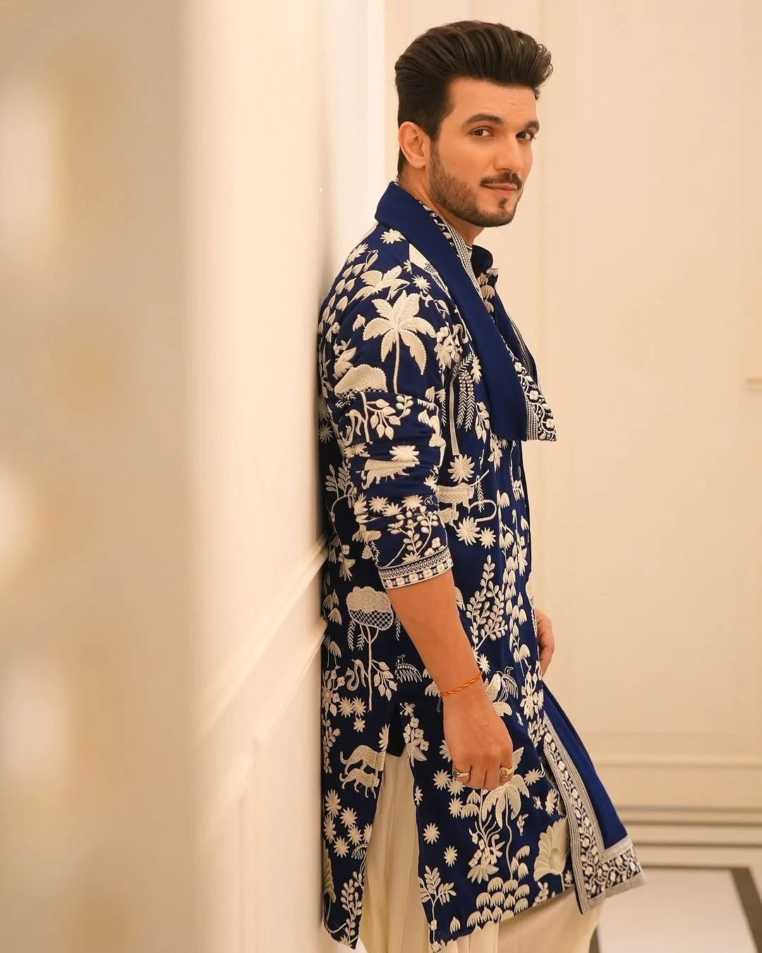 @rjun Inspired Kurta Dupatta Set with Embroidery