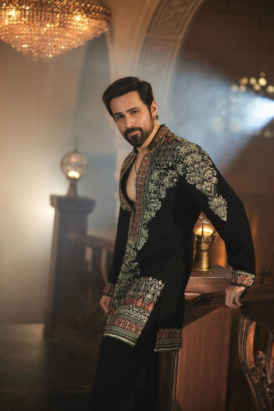 Black Heavy Embroidery  Kurta Set { Emraan Hasmi Inspire}