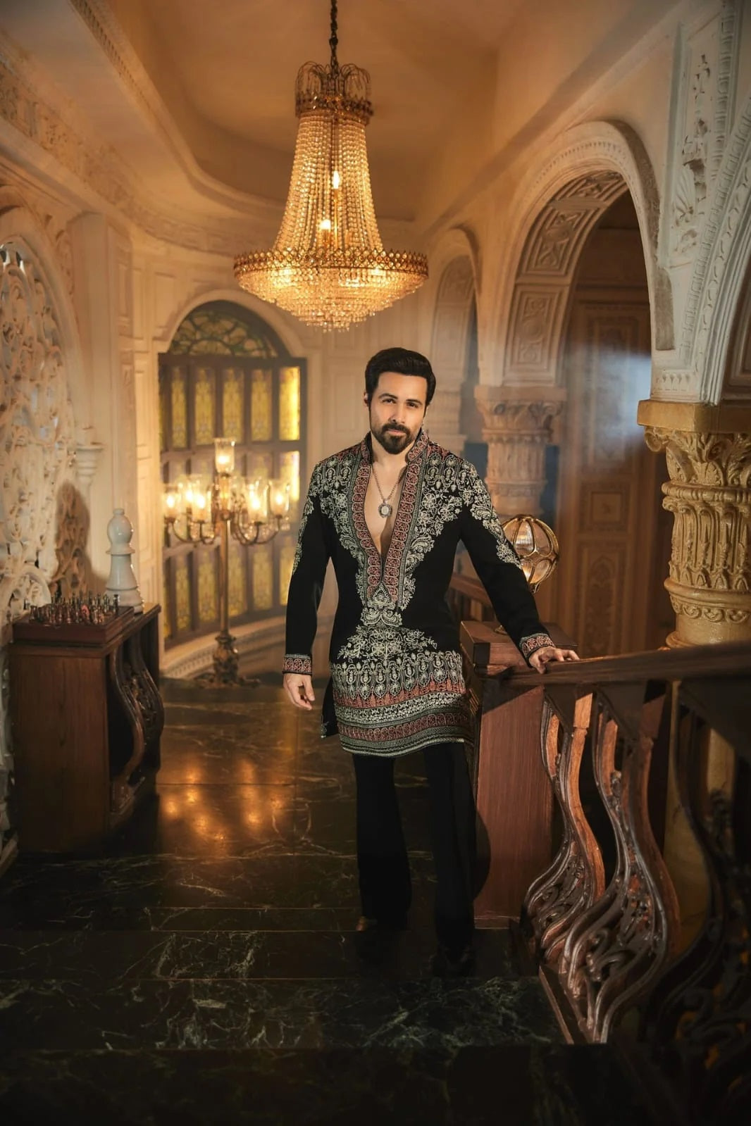 Black Heavy Embroidery  Kurta Set { Emraan Hasmi Inspire}