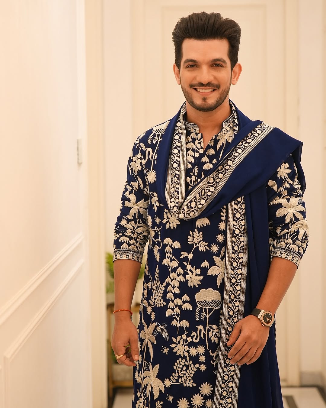 Arjun adition Neavy Blue  Kurta set with Embroidery