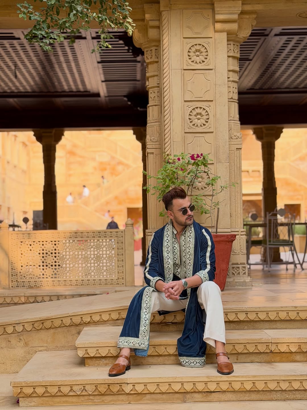 Neavy Blue Kurta Set With dupatta