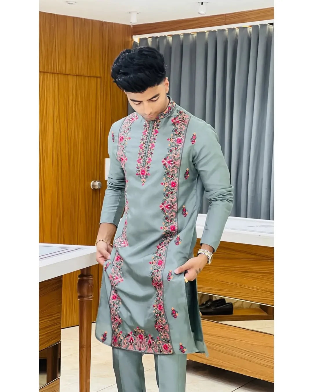 Grey Kurta Digital