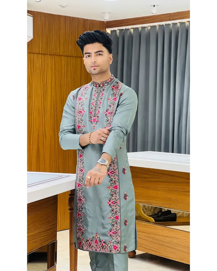 Grey Kurta Digital