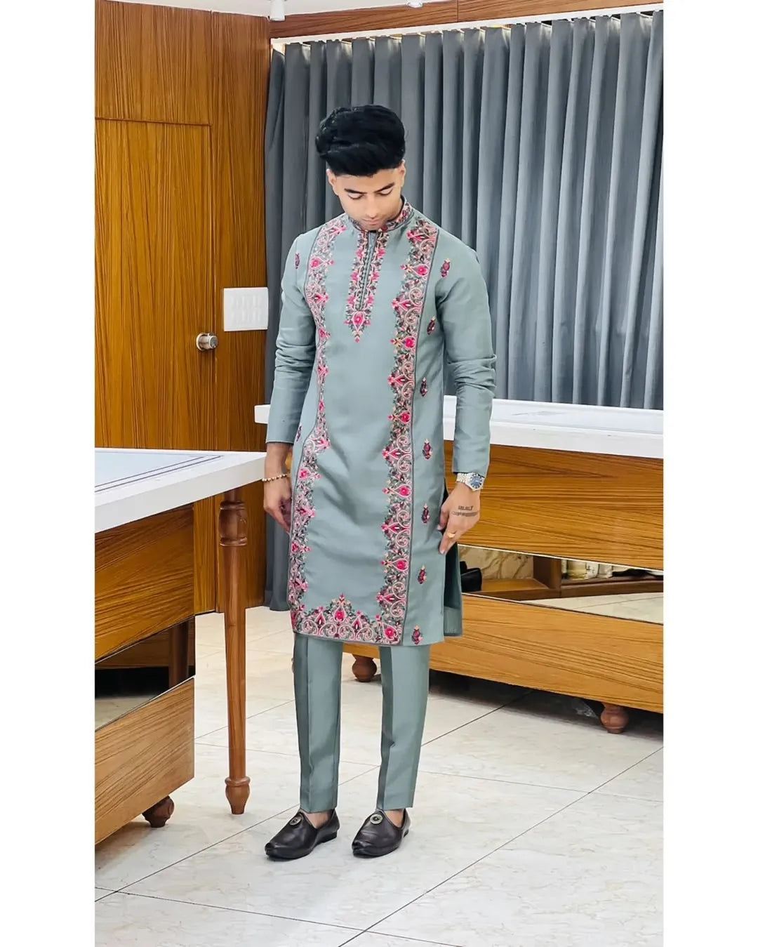 Grey Kurta Digital