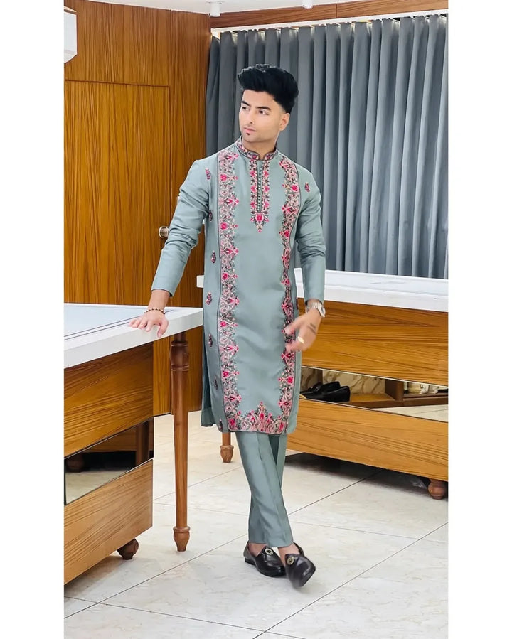 Grey Kurta Digital
